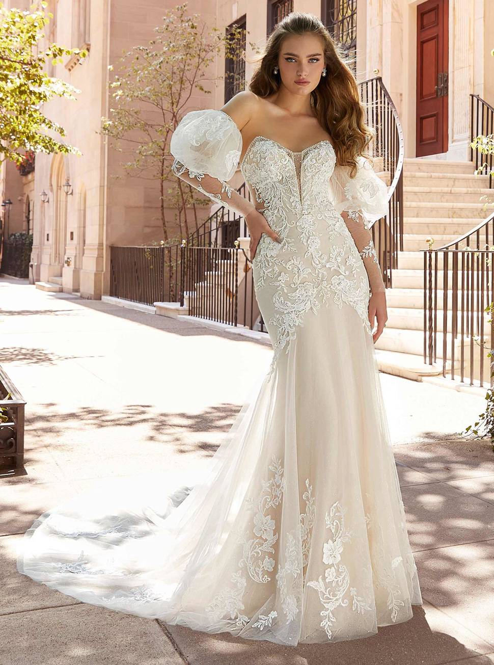 新款鱼尾包臀裙婚纱批发定制欧式婚礼服定制HS9957